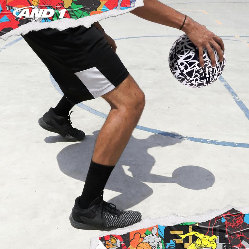 Official Size Rubber Basketball for Indoor & Outdoor Play - 29.5 Inch Streetball