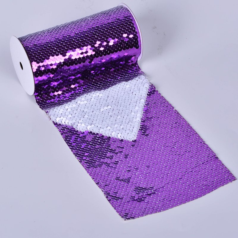 Reverse Sequin Ribbon 5-3/8 inch Wide Craft Ribbon for Decoration and Gift Wrapping