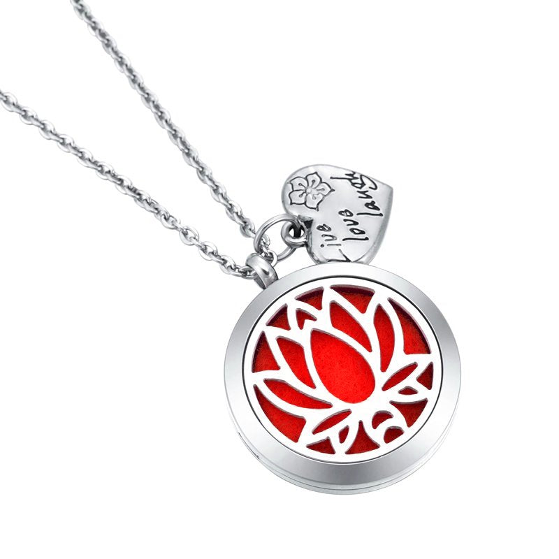 Aromatherapy Necklace with Essential Oil Diffuser Charm and Gift Set for Women