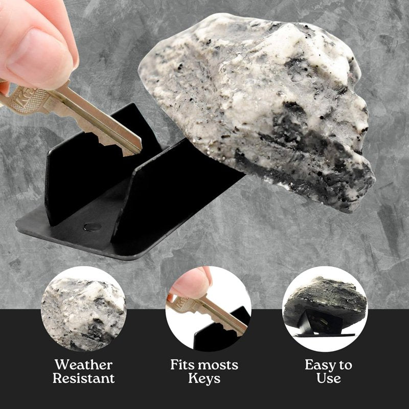 Realistic Rock Key Hider - Outdoor Weatherproof Spare Key Safe