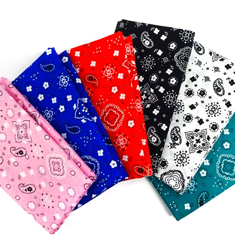 Cotton Bandana Fabric - Red 3-Yard Precut for Sewing & Craft Projects