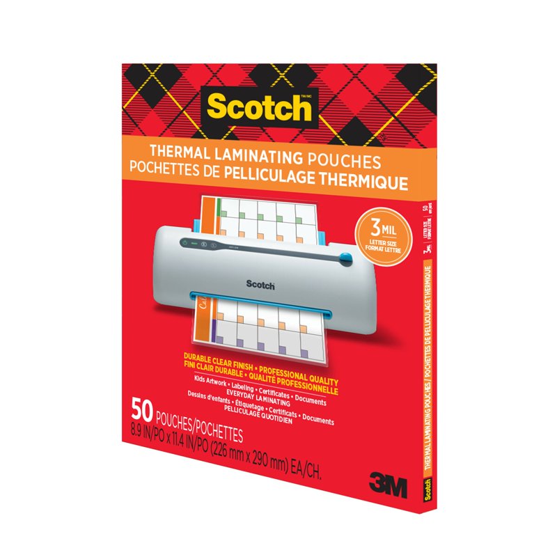 Thermal Laminating Pouches 8.5x11 Inch - 50 Pack, Document Protection