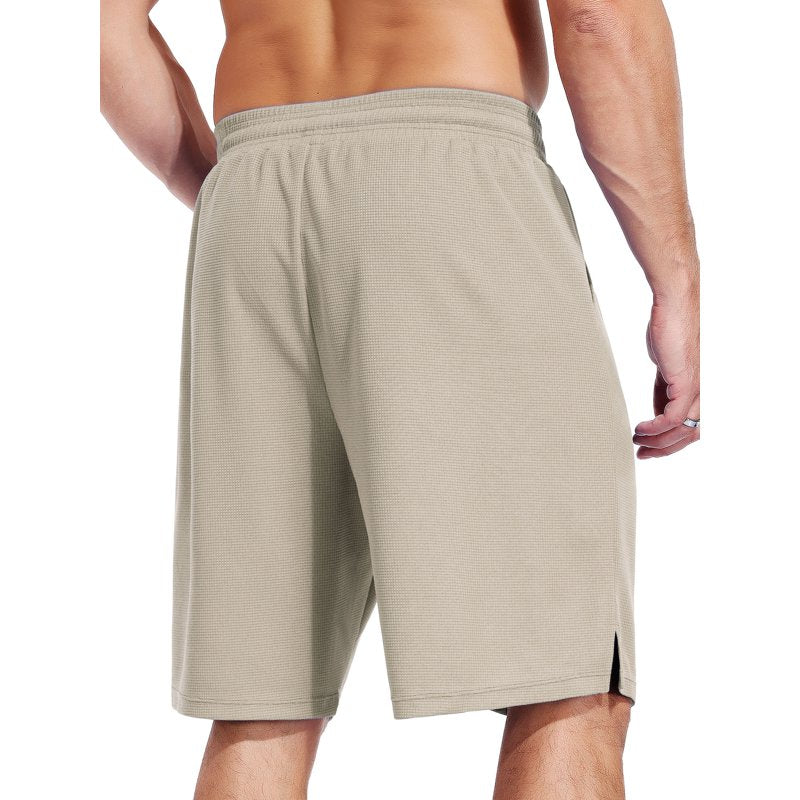 Men's Athletic Shorts with Pockets & Elastic Waistband for Running Gym & Basketball