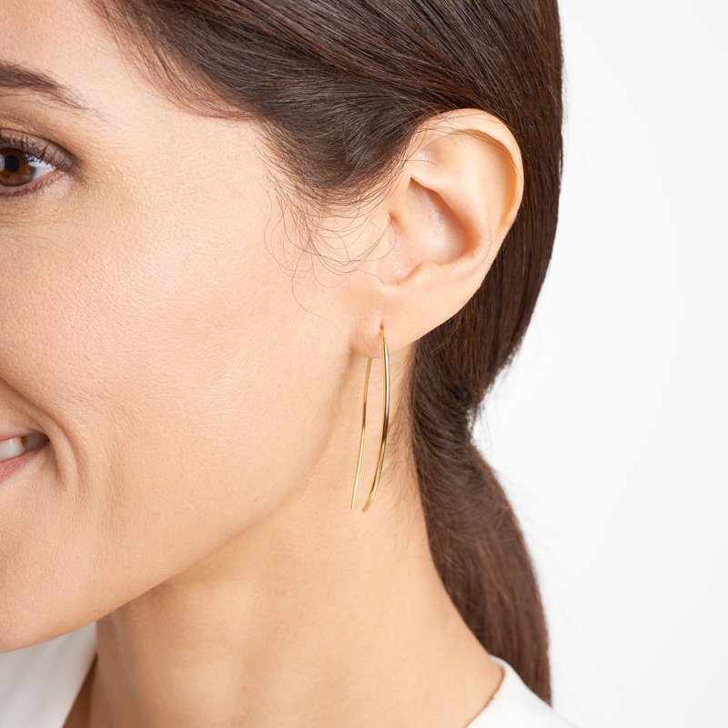 Minimalist Threader Earrings in Gold & Silver - Sterling Silver Jewelry