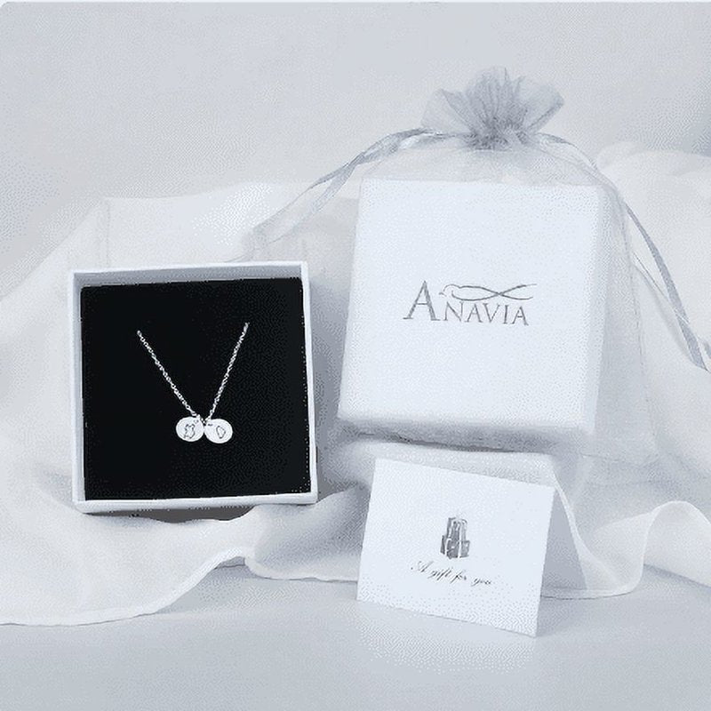 Personalized Long Distance State Necklace Engraved Round Jewelry Gift for Her
