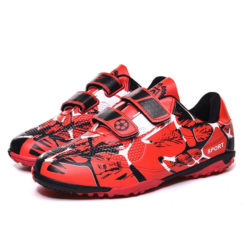 WeeBloom Kids Soccer Cleats - Big Kid Red 3 Variation: 3 Big Kid, Red2