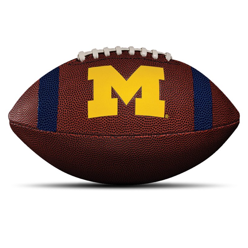 Kids NCAA Junior Football - Michigan Wolverines 8.5-Inch Youth Football with Team Logos