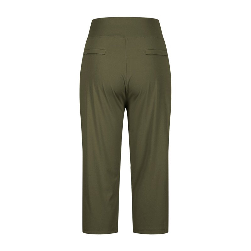High-Waisted Capri Pants for Women Casual Workout & Workwear with Pockets