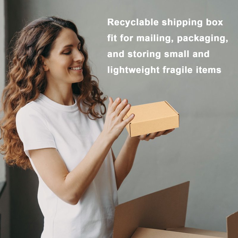 40 Pack Small Shipping Mailer Boxes 7x5x2 Inches Corrugated Cardboard