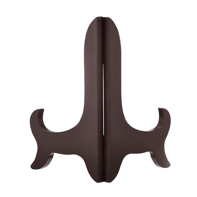 Wooden Easel Plate Holder Display Stand for Photos & Art - Brown, 8 Inch