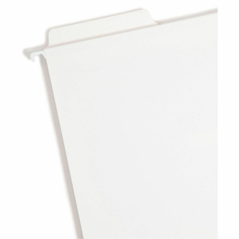 White Hanging File Folders with Built-In 1/3-Cut Tabs - Letter Size, Pack of 20