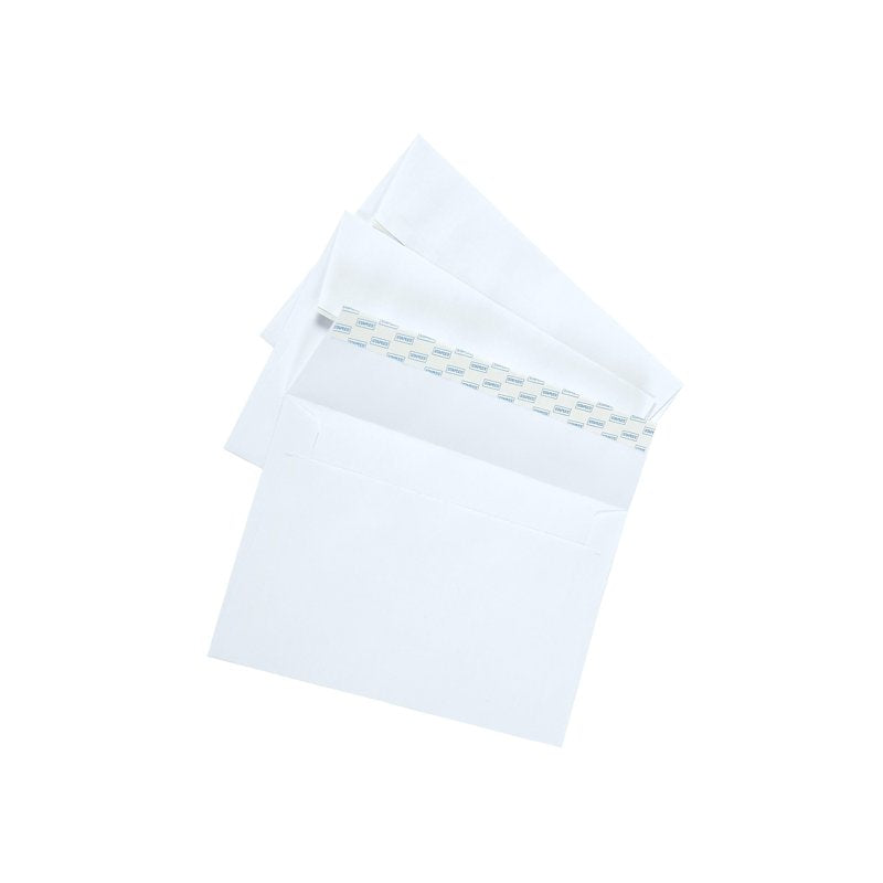 White Wove Invitation Envelopes 5.75 x 8.75 Inches - EasyClose Flap, 100 Pack
