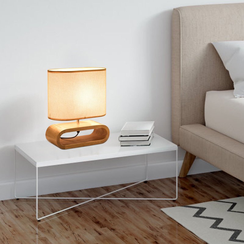 Portable Modern Bedside Table Lamp Dimmable E26 40W Nightstand Light