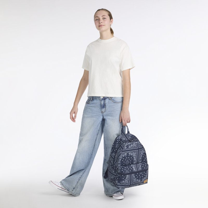 Women's 17-Inch Bandana Print Dome Backpack - Durable & Stylish