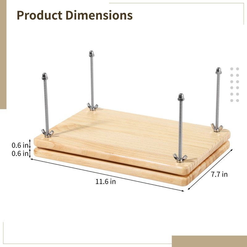 Professional Book Binding Kit with Wooden Press & Tools - 40 Pieces for DIY Repair & Creative Projects