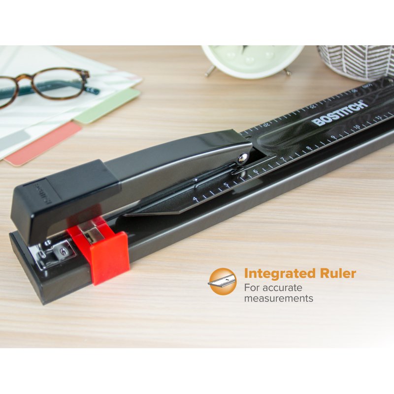 Long Reach Stapler 12 Inch Heavy Duty Office Booklet Stapler with Adjustable Guide