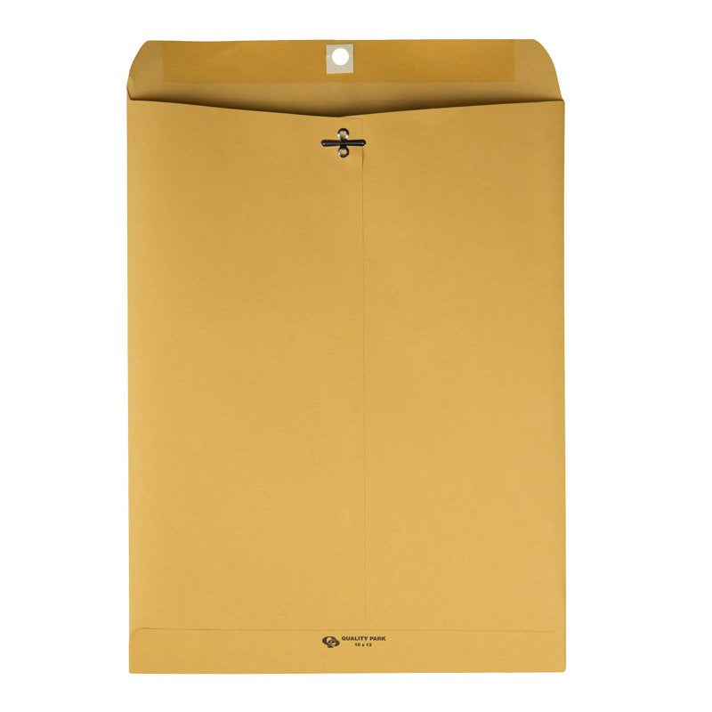 Clasp Envelopes with Dispenser - 10x13 Kraft Paper Storage Mailers, 250 Pack