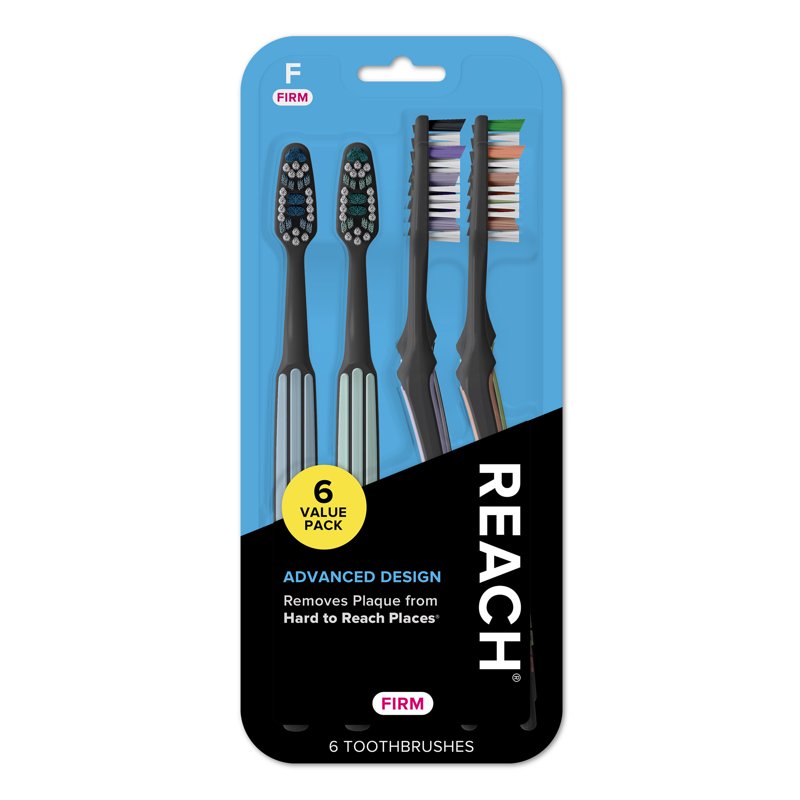 Multipack Angled Neck Toothbrush Set - Assorted Firm & Soft Bristles