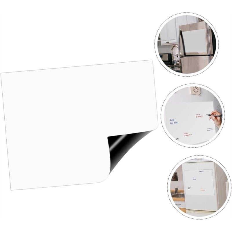 Magnetic Dry Erase Whiteboard for Refrigerator - Stain-Resistant Whiteboard for Walls & Notes