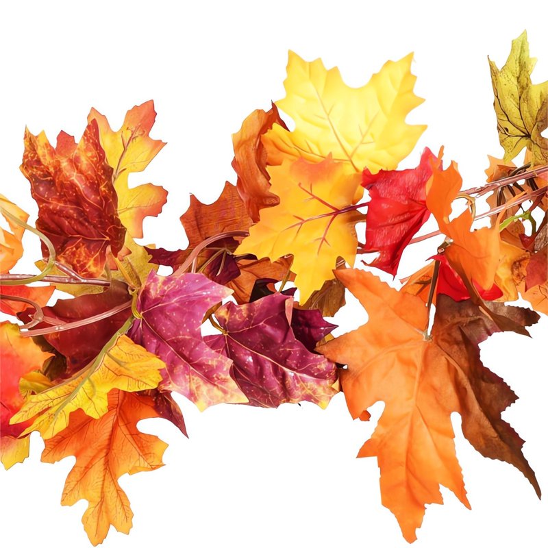 Autumn Maple Leaf Vine Garland - Fall Decor for Doors Walls Windows, 78.7 Inch Artificial Fall Foliage