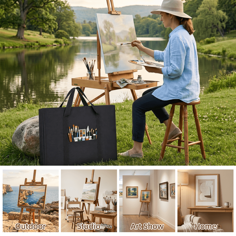 Oversized Weather-Resistant Art Portfolio Tote Bag for Posters & Drawing Boards