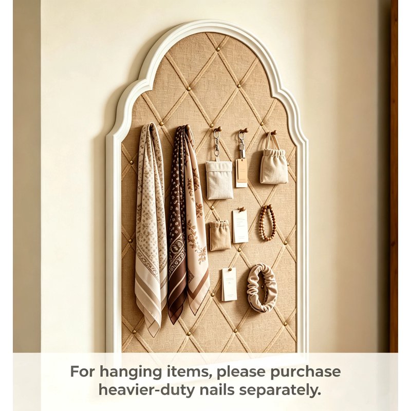 Farmhouse White Wood Frame Bulletin Board - 36x24 Wall Memo Board for Office & Home Decor