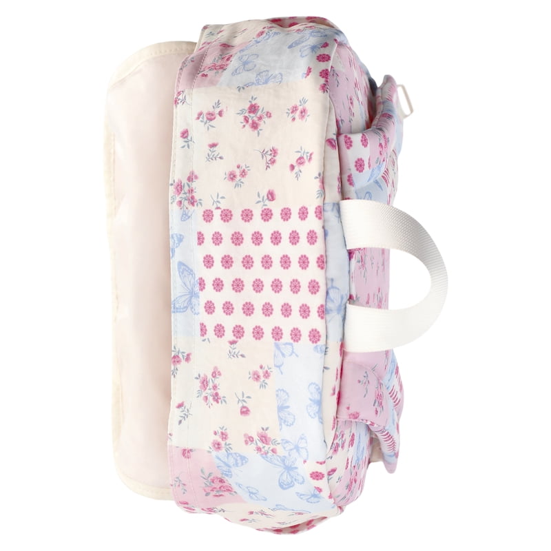 Women's 17-Inch Dome Backpack with Pastel Patchwork Print - Stylish & Spacious