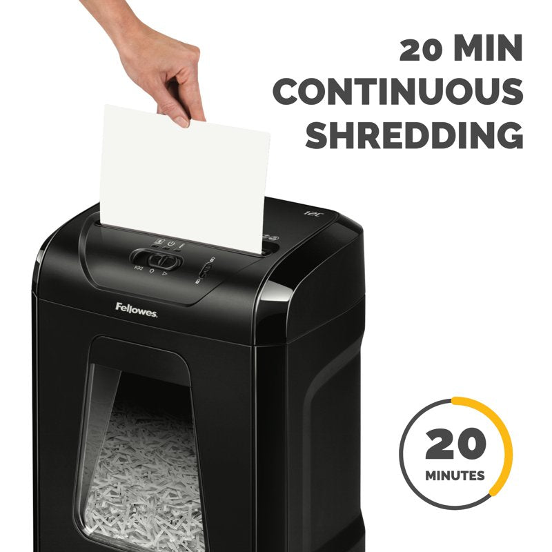 Cross-Cut Paper Shredder 12 Sheets Security Level P-3 SafeSense Technology