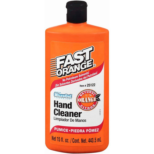 (2 Pack) Fast Orange Micro Gel Pumice Hand Cleaner - Orange Scented, 15 oz - Permatex