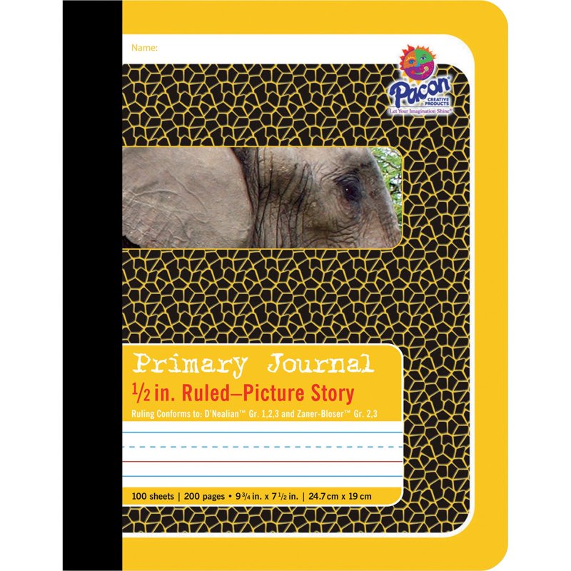 Primary Composition Notebook with Picture Story Space 200 Pages for Grades 1-3