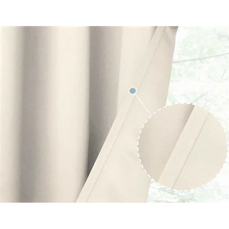 Thermal Blackout Grommet Window Curtain Panel - 28x36 Inches, Ivory