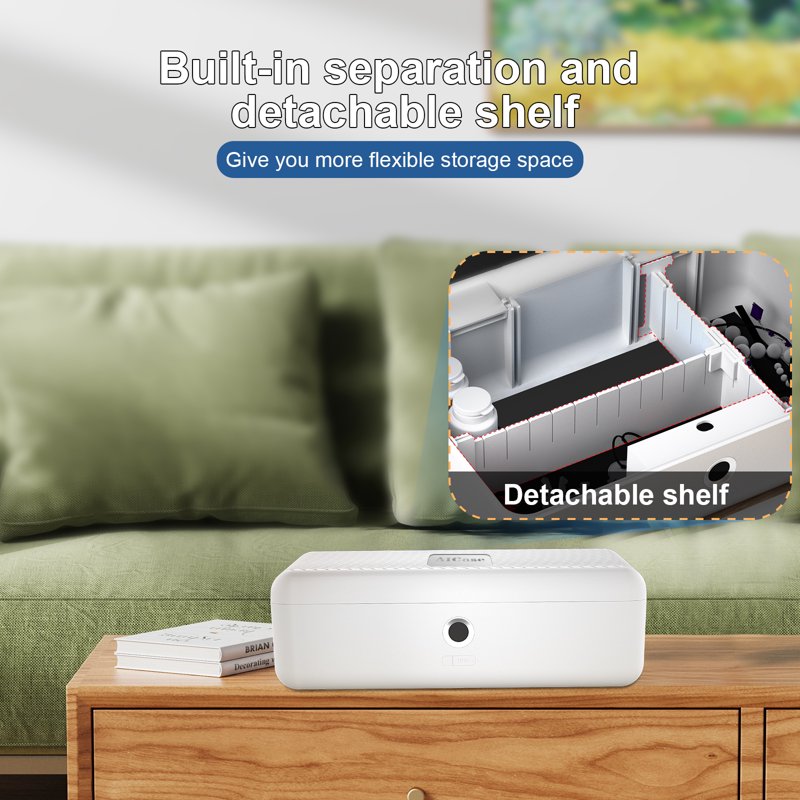 Biometric Fingerprint Safe Box with Morse Code Access, Home Security Storage