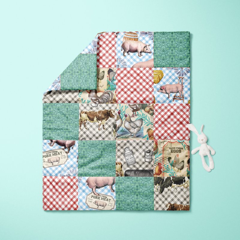 Cotton Fabric Fat-Quarter Bundle 18x21 Inches - Multi-Color for Quilting & Sewing, 5 Pieces