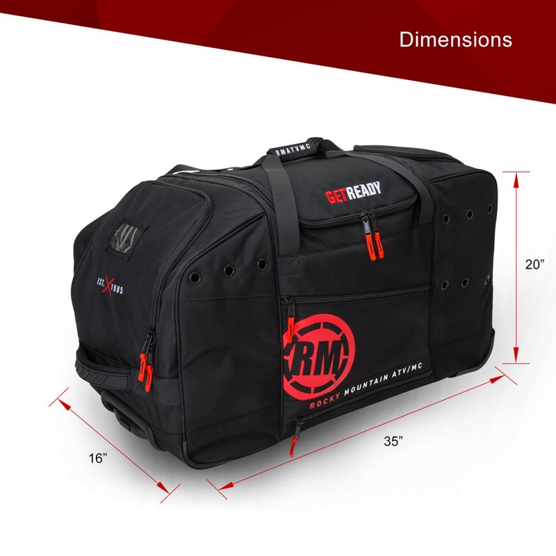 Heavy-Duty Rolling Gear Bag with Wheels for Off-Road Motorcycle & UTV Equipment