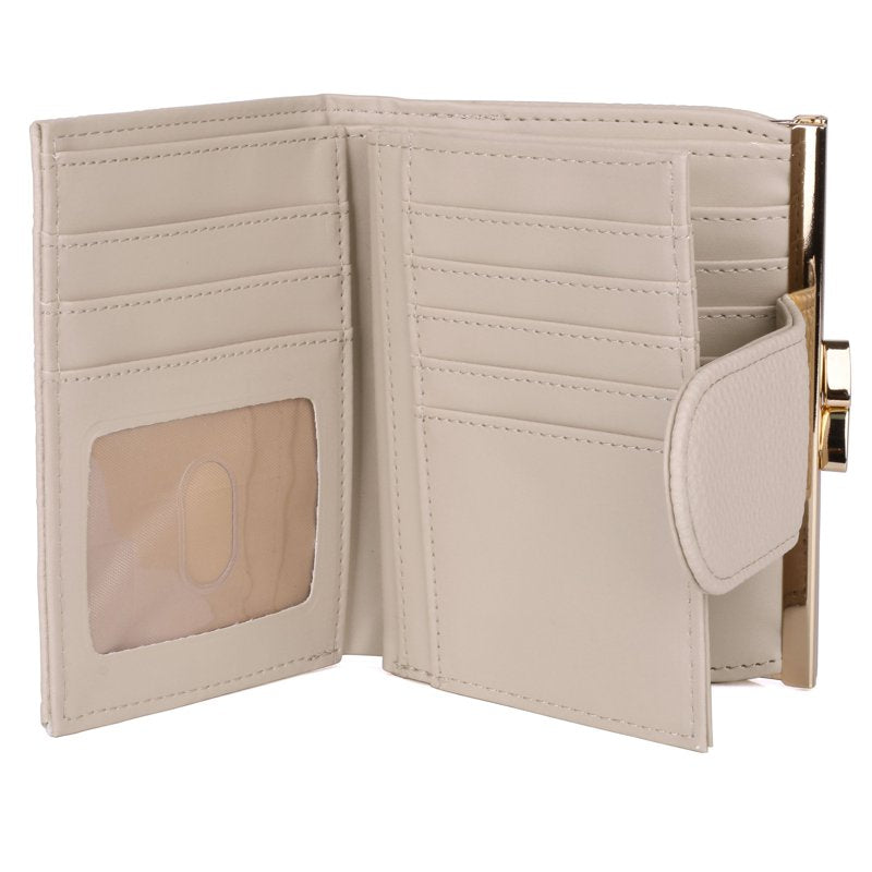 Vegan Leather RFID Wallet for Women with 15 Card Slots & Expandable Design