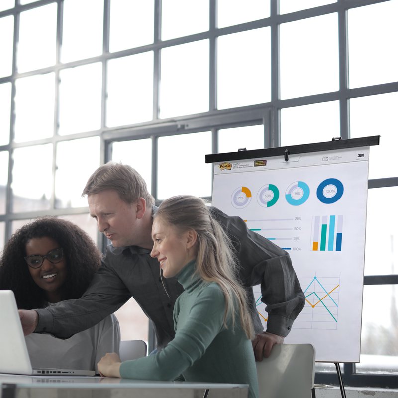 Lightweight Aluminum Flip Chart Easel for Presentations, Adjustable Height