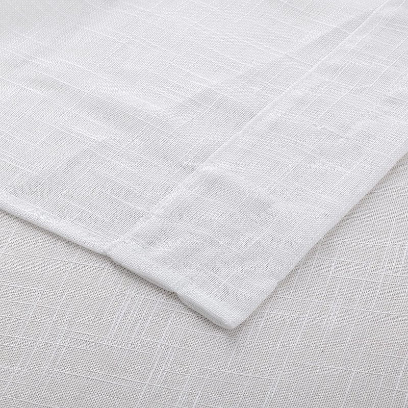 Linen Textured Semi Sheer Window Valance - Light Filtering 52x18 Inches