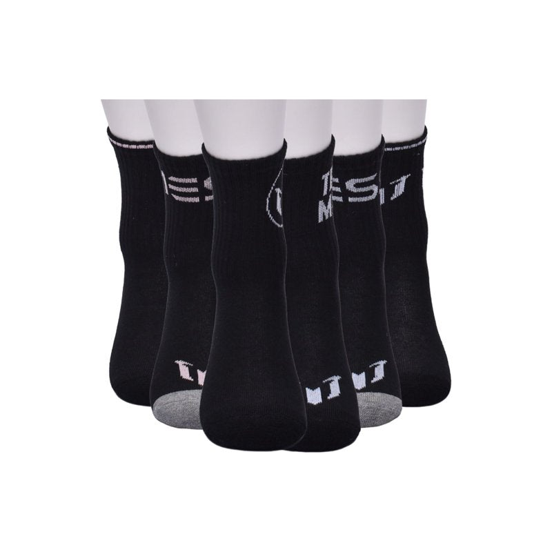 Messi Boys Crew Sock 6-Pack - Black, Size S