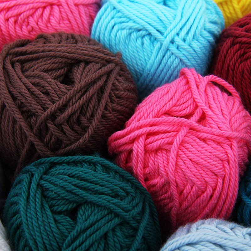 Cotton Crochet Yarn Skeins - 50g Worsted Weight for Knitting & Crocheting, 30 Colors