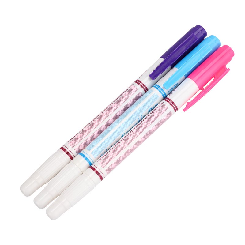 Water Erasable Fabric Marker Pen Pack for Sewing & Cross Stitch - Vanishing Ink
