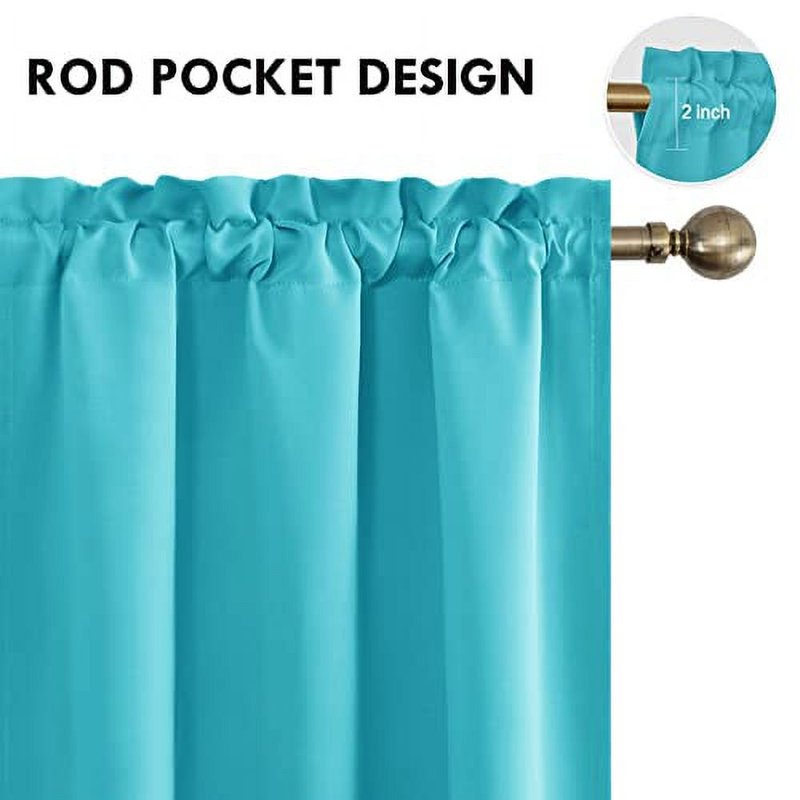 Blackout Curtains Thermal Insulated Noise Reducing Window Drapes 42x63