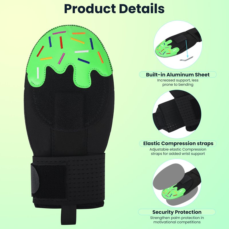 Youth Baseball & Softball Sliding Mitt Hand Guard - Green & Red Options