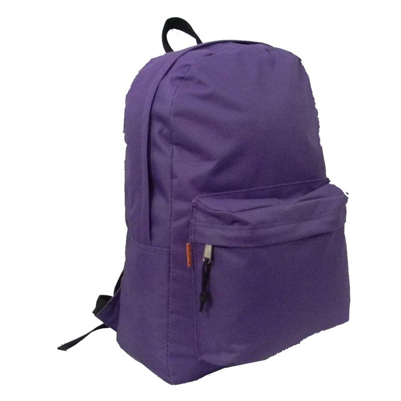 K-Cliffs 18" Unisex Classic School Backpack, Purple, Polyester