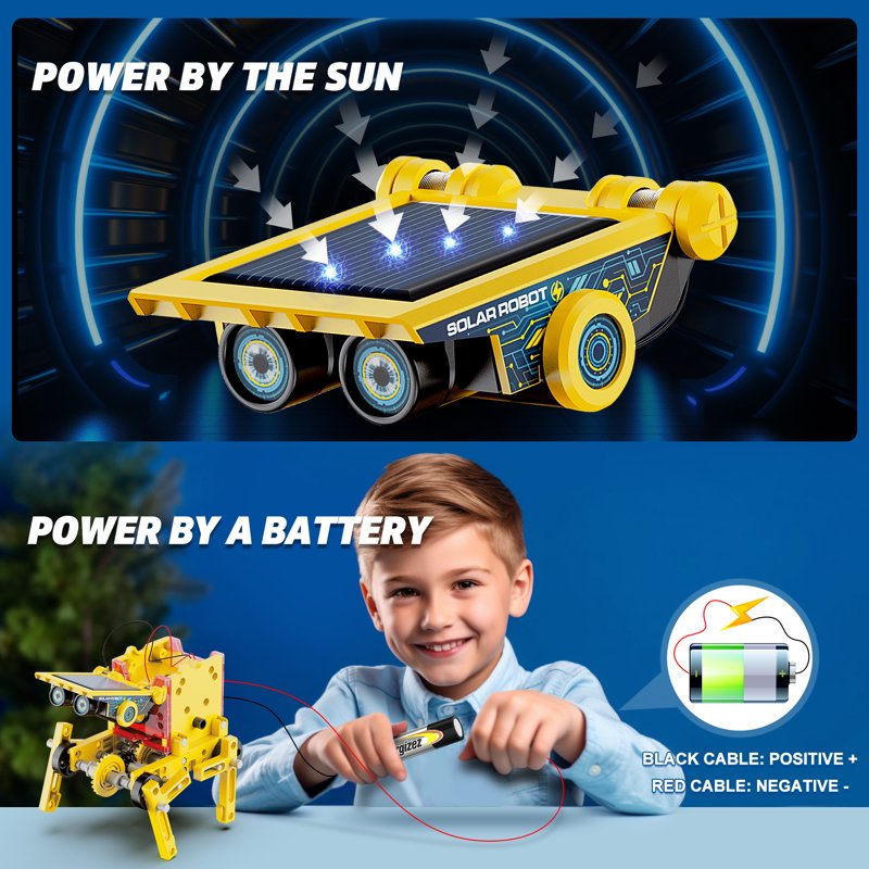 Solar Robot STEM Toys Kit for Kids 12-in-1 Building Toys Educational Science Set