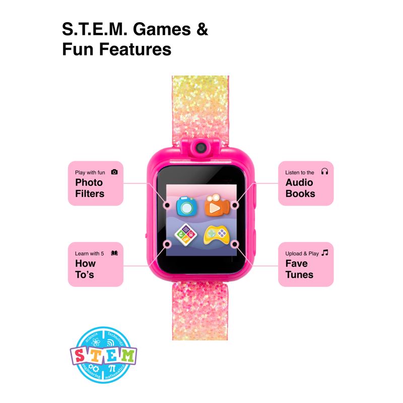 Kids Smartwatch with Customizable Faces and Educational Games - Multiple Colors