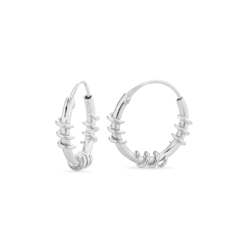 Sterling Silver Cubic Zirconia Hoop Earrings Set - 1.73 Carats, Jewelry Gift