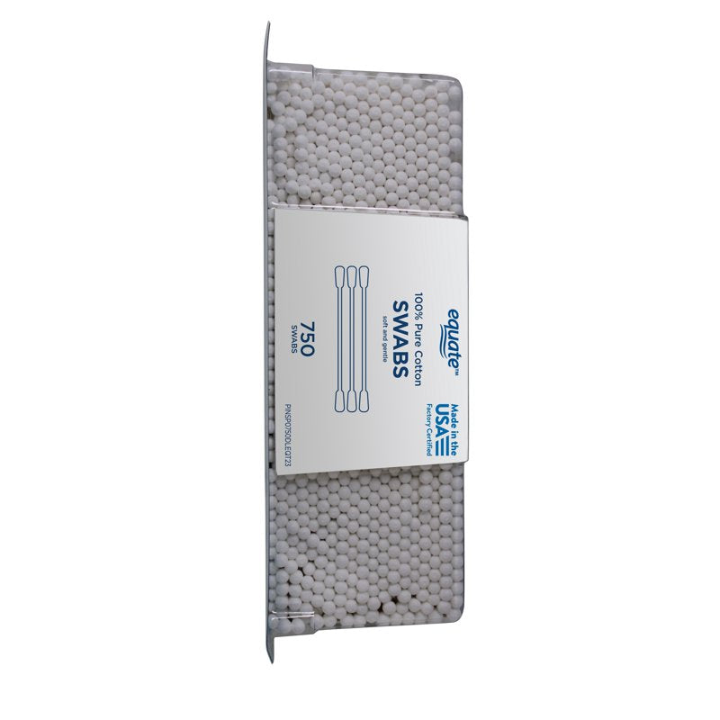 Bulk Cotton Swabs - 750 Count Soft & Gentle Cotton Tips for Personal Care