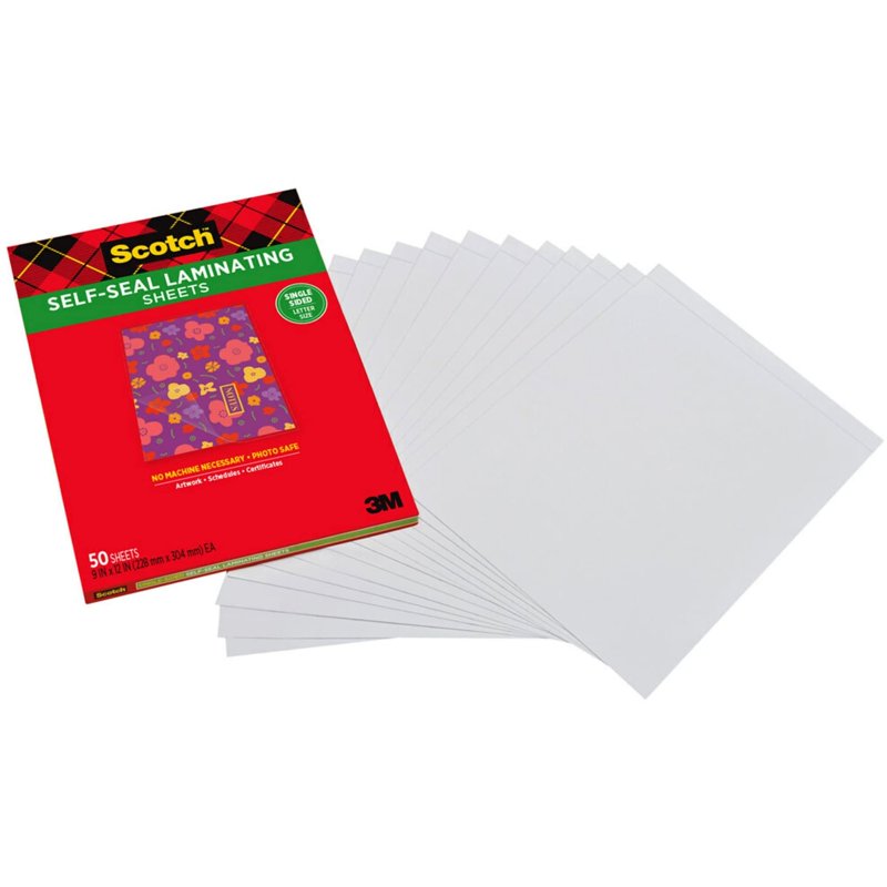 Laminating Sheets Letter Size 9x12 Inches - Pack of 50, Single Sided