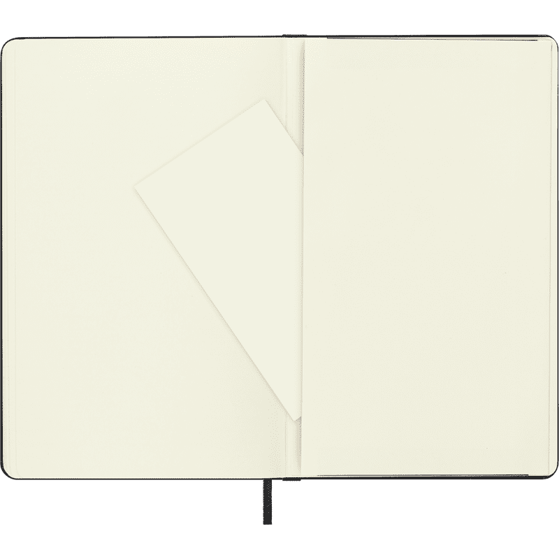 Large Classic Hard Cover Notebook - 5 x 8.25 Inches, Black, Ruled Paper