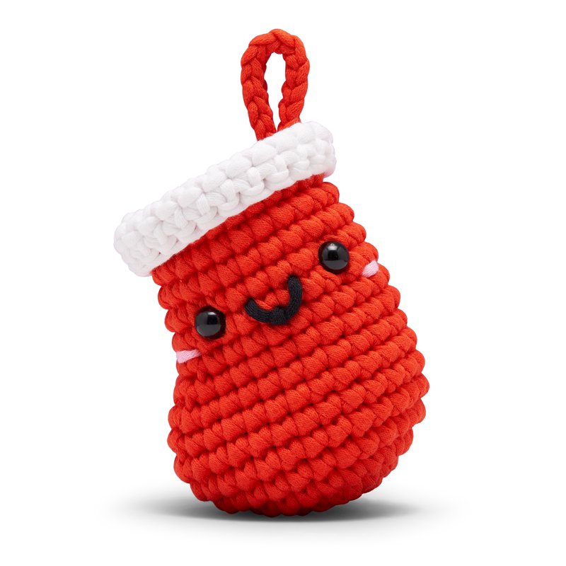 Beginner Crochet Amigurumi Kit for Kids & Adults - Holiday Craft Set with Yarn & Hooks